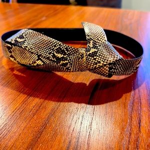 Miss Ellen Ruth Levy Genuine Snake Skin Belt NYC 46" Adjustable